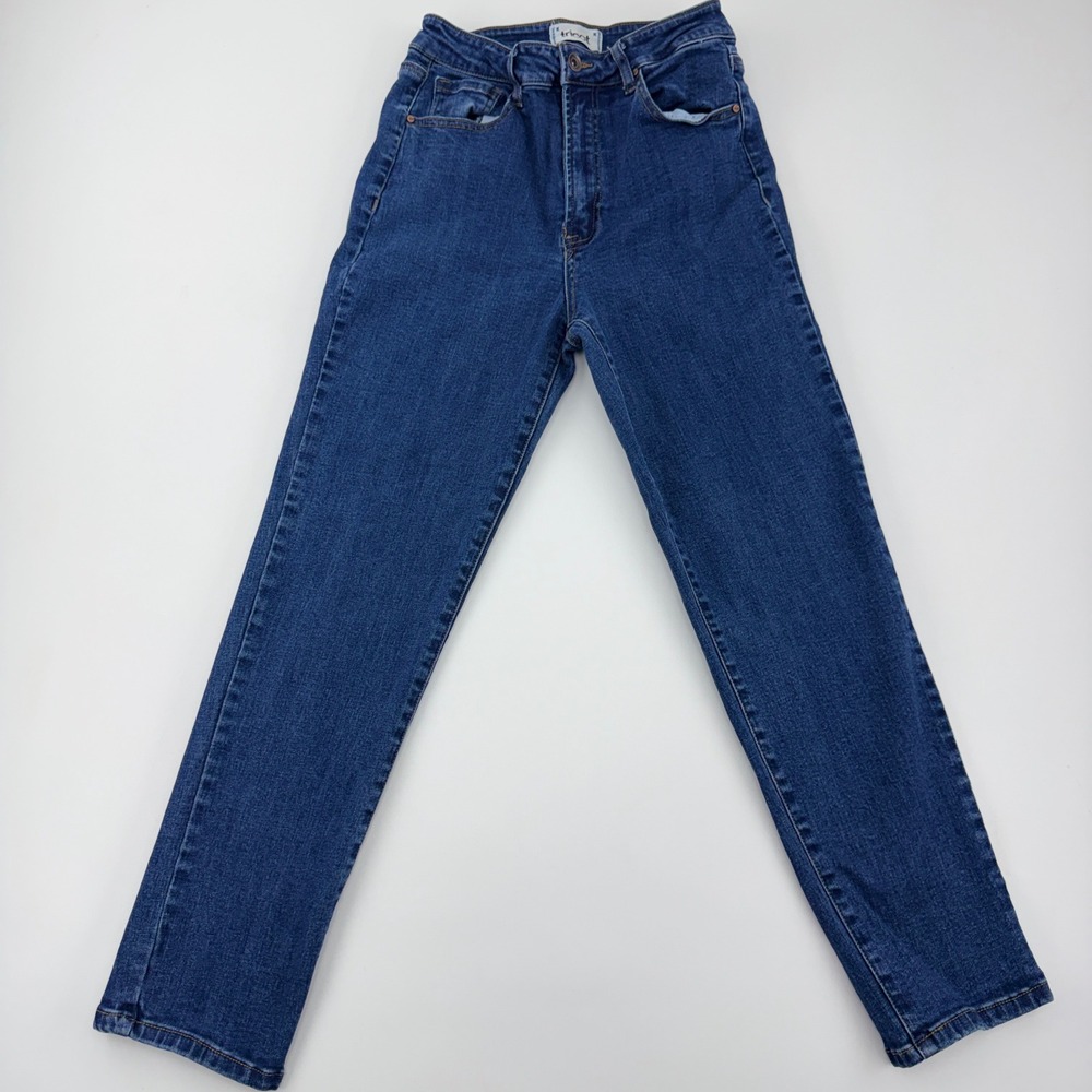 Tricot USA High Waist Straight Leg Jeans Women's 7/28 Dark Wash TR053